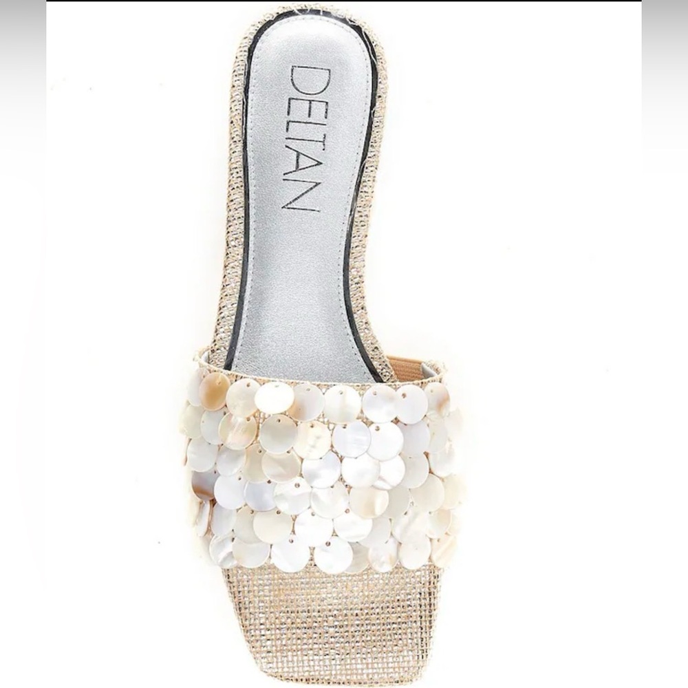 💠New Deltan Flora Metallic Raffia Sandal (5.5) - Picture 2 of 8